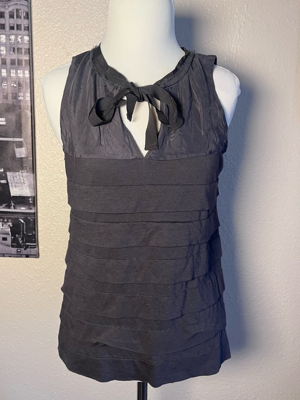 Banana Republic Dark Gray Sleeveless Top